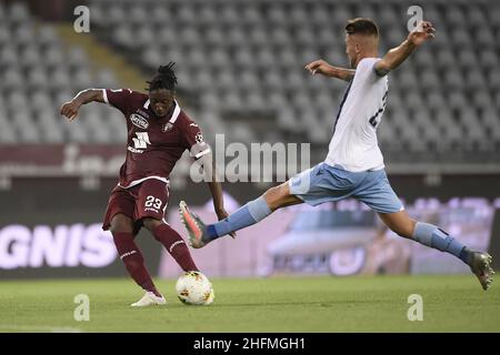 LaPresse - Fabio Ferrari 30 giugno 2020 Torino, Italia sport calcio ESCLUSIVO TORINO FC Torino FC vs S.S.Lazio - Campionato Italiano Calcio League A TIM 2019/2020 - Stadio Olimpico Grande Torino. Nel pic:Soualiho Meite (Torino FC); Foto Stock