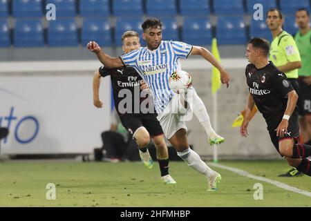 LaPresse/Filippo Rubin 1 luglio 2020 Ferrara (Italia) Sport Soccer Spal vs Milano - Campionato Italiano di Calcio Lega A 2019/2020 - Stadio "Paolo Mazza" nella foto: MOHAMED TARIFFE Foto Stock