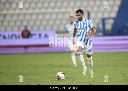 LaPresse/Filippo Rubin 1 luglio 2020 Ferrara (Italia) Sport Soccer Spal vs Milano - Campionato Italiano di Calcio Lega A 2019/2020 - Stadio "Paolo Mazza" nella foto: MOHAMED TARIFFE Foto Stock