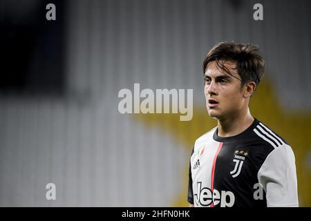 Marco Alpozzi/LaPresse 20 luglio 2020 Torino, Italia sport soccer Juventus vs Lazio - Campionato Italiano Calcio League A TIM 2019/2020 - Stadio Allianz nella foto: Paulo Dybala (Juventus F.C.); Foto Stock