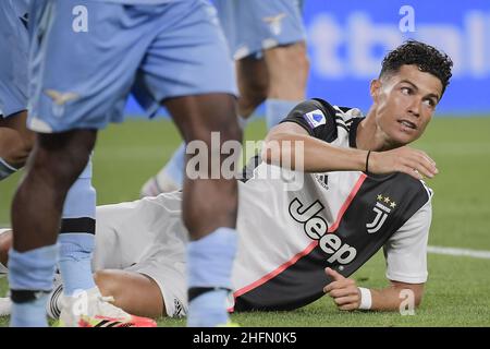 Marco Alpozzi/LaPresse 20 luglio 2020 Torino, Italia sport soccer Juventus vs Lazio - Campionato Italiano Calcio League A TIM 2019/2020 - Stadio Allianz nella foto: Cristiano Ronaldo (Juventus F.C.); Foto Stock