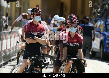 LaPresse - Fabio Ferrari Agosto, 05 2020 Milano (Italia) Sport Cycling 101 Edizione Milano Torino 2020 - da Milano a Torino - 198 km nella foto: TEAM INEOS Foto Stock