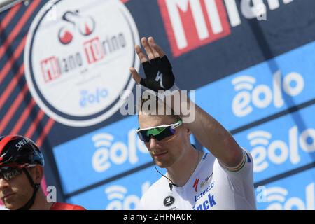 LaPresse - Fabio Ferrari Agosto, 05 2020 Milano (Italia) Sport Cycling 101 Edizione Milano Torino 2020 - da Milano a Torino - 198 km nella foto: Durante la gara. Foto Stock