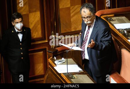 Mauro Scrobogna /LaPresse 06 agosto 2020&#xa0; Roma, Italia Senato politico - commemorazione del senatore Sergio Zavoli nella foto: Sandro Ruotolo GM Foto Stock