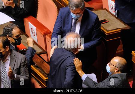 Mauro Scrobogna /LaPresse 06 agosto 2020&#xa0; Roma, Italia Senato politico - commemorazione del senatore Sergio Zavoli nella foto: Foto Stock