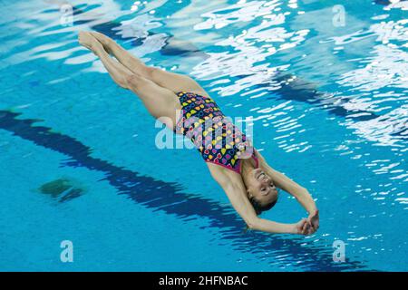 Foto LaPresse - Mauro Ujetto 13 05 2017 Torino ( Italia) Sport Tuffi Campionato Italiano Assuto Indoor - piscina Mondiale nella foto:Tania Cagnotto Mauro Ujetto / lapresse Maggio 13th 2017 Torino, Italia Campionati Indoor Diving Sport a Torino nella foto: Tania Cagnotto Foto Stock