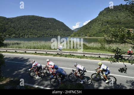 LaPresse - Fabio Ferrari 15 agosto 2020 Bergamo (Italia) Sport Cycling 114&#XB0; il Lombardia - da Bergamo a Como - 231 km nella foto: Durante la gara. Foto Stock