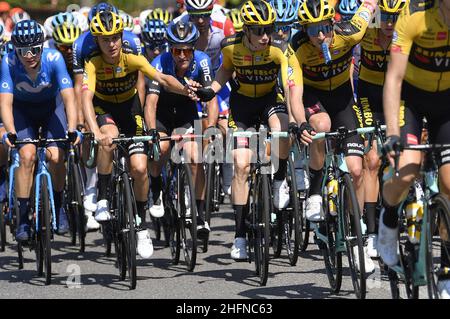 LaPresse - Fabio Ferrari 15 agosto 2020 Bergamo (Italia) Sport Cycling 114&#XB0; il Lombardia - da Bergamo a Como - 231 km nella foto: Durante la gara. Foto Stock