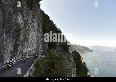 LaPresse - Fabio Ferrari 15 agosto 2020 Bergamo (Italia) Sport Cycling 114&#XB0; il Lombardia - da Bergamo a Como - 231 km nella foto: Durante la gara. Foto Stock