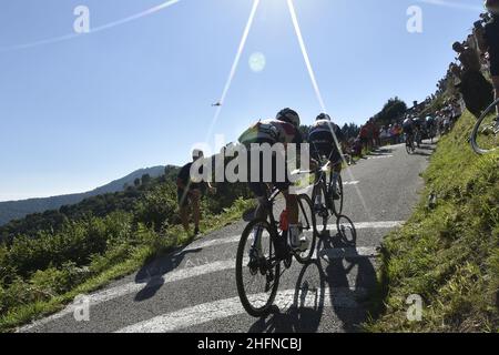 LaPresse - Fabio Ferrari 15 agosto 2020 Bergamo (Italia) Sport Cycling 114&#XB0; il Lombardia - da Bergamo a Como - 231 km nella foto: Durante la gara. Foto Stock