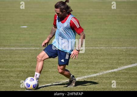 LaPresse/Alessandro Tocco 03 settembre 2020 Cagliari (Italia) Sport Soccer Cagliari Calcio 2020-2021 incontro Aritzo nella foto:- Foto Stock