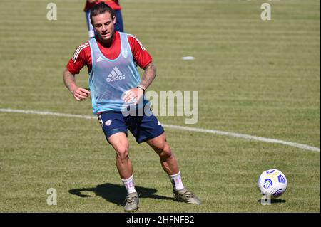 LaPresse/Alessandro Tocco 03 settembre 2020 Cagliari (Italia) Sport Soccer Cagliari Calcio 2020-2021 incontro Aritzo nella foto:- Foto Stock