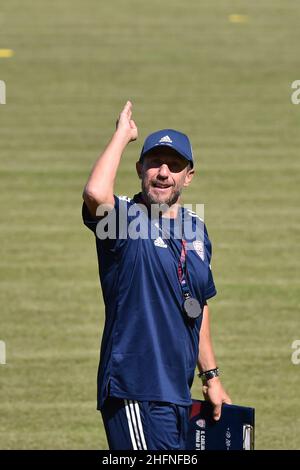 LaPresse/Alessandro Tocco 03 settembre 2020 Cagliari (Italia) Sport Soccer Cagliari Calcio 2020-2021 incontro Aritzo nella foto:AllenatoreEusebio di Francesco (Cagliari Calcio) Foto Stock