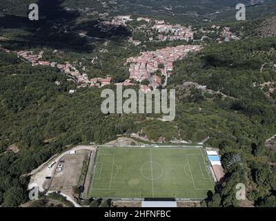 LaPresse/Alessandro Tocco 03 settembre 2020 Cagliari (Italia) Sport Soccer Cagliari Calcio 2020-2021 incontro Aritzo nella foto:Aritzo Foto Stock