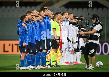 Massimo Paolone/LaPresse 4 settembre 2020 Firenze, Italia sport soccer Italia vs Bosnia ed Erzegovina - Lega delle Nazioni - Stadio "Artemio Franchi" nella foto: Line up Foto Stock