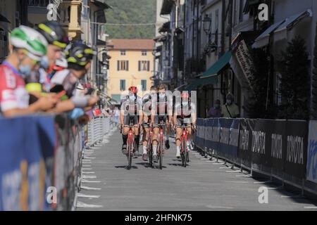 LaPresse - Fabio Ferrari Settembre, 08 2020 Camaiore (Italia) Sport Cycling Tirreno Adriatico edizione 55 - da Camaiore a Follonica nella foto: Lotto Soudal Foto Stock