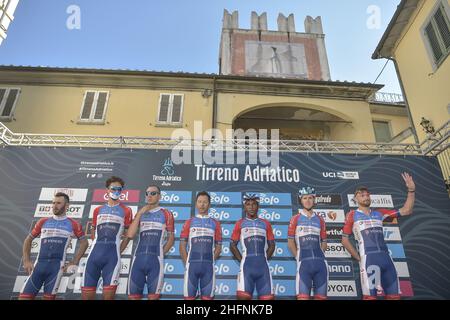 LaPresse - Fabio Ferrari Settembre, 08 2020 Camaiore (Italia) Sport Cycling Tirreno Adriatico edizione 55 - da Camaiore a Follonica nella foto: Totale Foto Stock