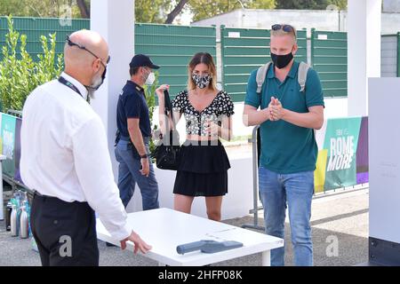 Alfredo Falcone - LaPresse 20/09/2020 Roma (Italia) Sport Tennis People entrance internazionali BNL d'Italia 2020 nel pic:People entrance Foto Stock