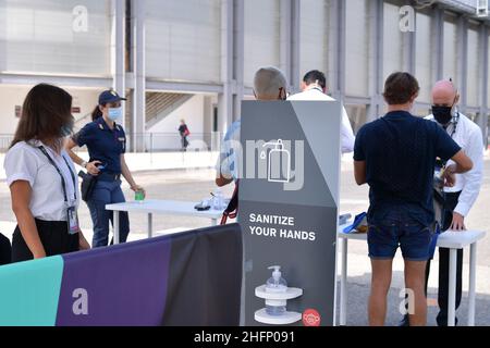 Alfredo Falcone - LaPresse 20/09/2020 Roma (Italia) Sport Tennis People entrance internazionali BNL d'Italia 2020 nel pic:People entrance Foto Stock