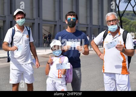 Alfredo Falcone - LaPresse 20/09/2020 Roma (Italia) Sport Tennis People entrance internazionali BNL d'Italia 2020 nel pic:People entrance Foto Stock