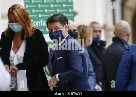 Cecilia Fabiano/LaPresse Settembre 28 , 2020 Roma (Italia) News : x2019 anni di cerimonia della Confagricoltura nella Pic : Giuseppe Conte&#100;s arriverà Foto Stock