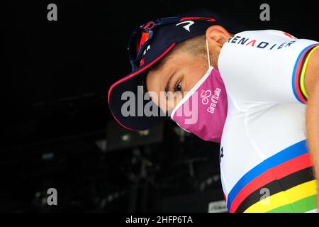 Jennifer Lorenzini/LaPresse 03 ottobre 2020 Italia Sport Cycling giro d'Italia 2020 - edizione 103th - Stage 1 - ITT - da Monreale a Palermo nella foto: Filippo Ganna Foto Stock