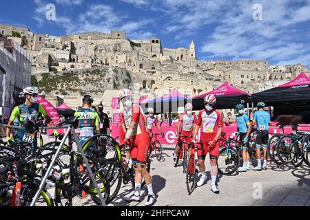 Massimo Paolone/LaPresse 09 ottobre 2020 Italia Sport Cycling giro d'Italia 2020 - edizione 103th - Stage 7 - da Matera a Brindisi nella foto: Team COFIDIS Foto Stock