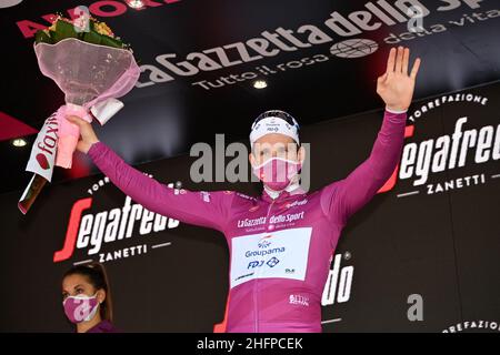 Gian Mattia D'Alberto/LaPresse 09 ottobre 2020 Italia Sport Cycling giro d'Italia 2020 - edizione 103th - Stage 7 - da Matera a Brindisi nella foto: DEMARE Arnaud Foto Stock