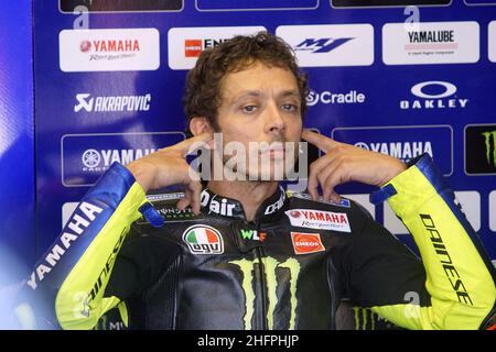 Alessandro la Rocca/ LaPresse 2019 14 settembre, Sport-Moto- Motomondiale Gran Premio OCTO di San Marino e della Riviera di Rimini - Misano World Circuit Marco Simoncelli - 2019- MotoGP-Pole nella foto: Valentino Rossi -Yamaha Foto Stock