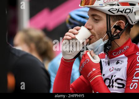 Marco Alpozzi/LaPresse 16 ottobre 2020 Italia Sport Cycling giro d'Italia 2020 - edizione 103th - Stage 13 - da Cervia a Monselice nella foto: CONSONNI Simone( ITA )COFIDIS Foto Stock