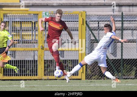 Luciano Rossi/ Roma/ LaPresse 17/10/2020 Roma (Italia) Sport Soccer AS Roma - Campionato Atalanta Primavera 2020 2021 - tre Fontane Stadio di Roma nella foto: SUF Podgoreanu Foto Stock