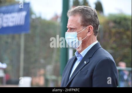 Alessandro Tocco/LaPresse 17 ottobre 2020 Santa Margherita di Pula, Cagliari (Italia) Sport Tennis, Forte Village Sardegna Open nella foto:- Foto Stock