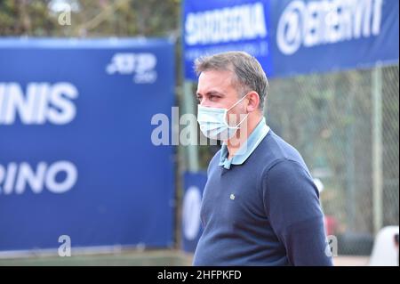 Alessandro Tocco/LaPresse 17 ottobre 2020 Santa Margherita di Pula, Cagliari (Italia) Sport Tennis, Forte Village Sardegna Open nella foto:- Foto Stock