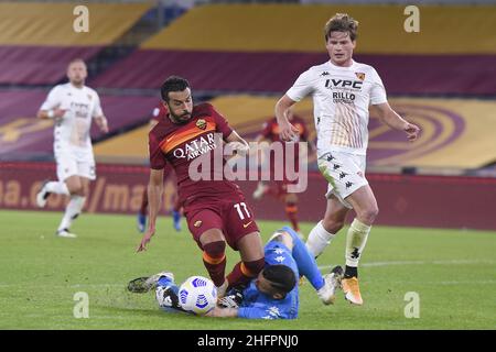 Luciano Rossi/ AS Roma/ LaPresse 18/10/2020 Roma (Italia) Sport Soccer AS Roma - Benevento Football Championship League A Tim 2020 2021 Stadio Olimpico di Roma nella foto: Pedro Foto Stock