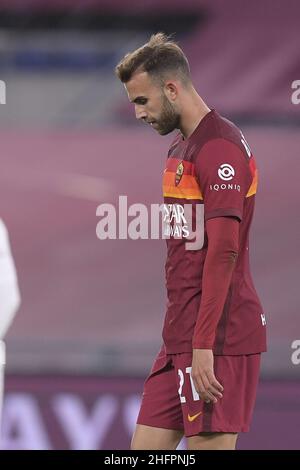 Luciano Rossi/ AS Roma/ LaPresse 18/10/2020 Roma (Italia) Sport Soccer AS Roma - Benevento Football Championship League A Tim 2020 2021 Stadio Olimpico di Roma nella foto: Borja Mayoral Foto Stock