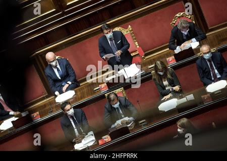 Roberto Monaldo / LaPresse 21-10-2020 Roma (Italia) informazioni del primo Ministro Giuseppe Conte sulle iniziative intraprese dal governo contro l'emergenza del Covid-19 nella foto Giuseppe Conte Foto Stock