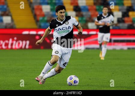 Andrea Bressanutti/LaPresse 28 ottobre 2020 Udine, Italia sport soccer Udinese vs Vicenza - Coppa Italia - Stadio Dacia Arena nella foto: Forestieri Foto Stock