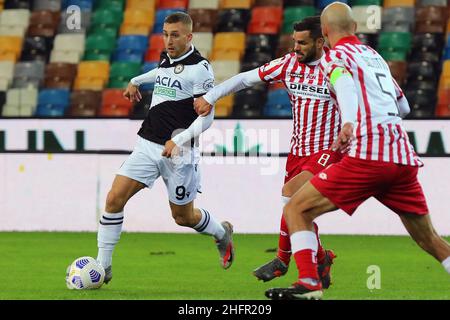 Andrea Bressanutti/LaPresse 28 ottobre 2020 Udine, Italia sport soccer Udinese vs Vicenza - Coppa Italia - Dacia Arena Stadium nella foto: Deulofeo, cinelli Foto Stock