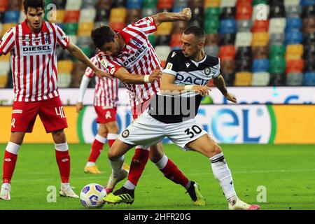 Andrea Bressanutti/LaPresse 28 ottobre 2020 Udine, Italia sport soccer Udinese vs Vicenza - Coppa Italia - Stadio Dacia Arena nella foto: Nestorovski Foto Stock