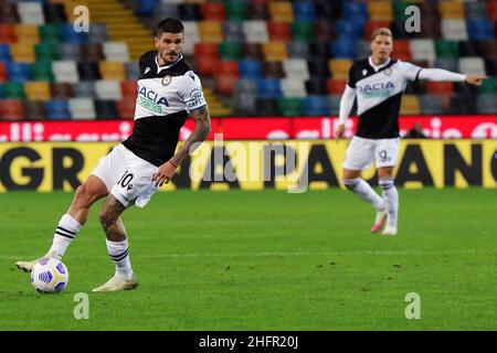 Andrea Bressanutti/LaPresse 28 ottobre 2020 Udine, Italia sport soccer Udinese vs Vicenza - Coppa Italia - Stadio Dacia Arena nella foto: De paul Foto Stock