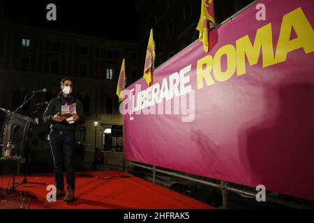 Cecilia Fabiano/LaPresse Novembre 12 , 2020 Roma News : Presentazione del movimento Liberare Roma nel Pic : Amedeo Ciaccheri Foto Stock