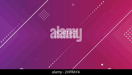 Trendy astratto geometrico minimale moderno rosa viola vettore banner sfondo web concept Illustrazione Vettoriale