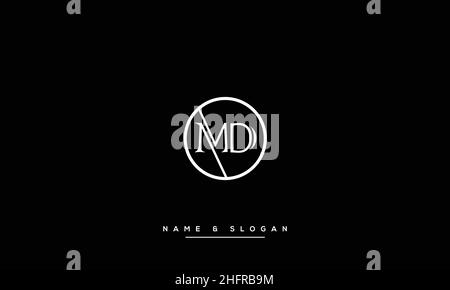 MD, DM Abstract Letters Logo monogramma Illustrazione Vettoriale