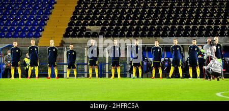 LaPresse - Jennifer Lorenzini 18 novembre 2020 Pisa (Italia) Sport Soccer Italia Under 21-Svezia Under 21 Qualifiche Euro Under 21 2021 - Stadio "Arena Garibaldi" nella foto: Squadra Svezia Foto Stock