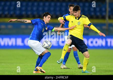 LaPresse - Jennifer Lorenzini 18 novembre 2020 Pisa (Italia) Sport Soccer Italia Under 21-Svezia Under 21 Qualifiche Euro Under 21 2021 - Stadio "Arena Garibaldi" nella foto: Filippo Melegoni Foto Stock