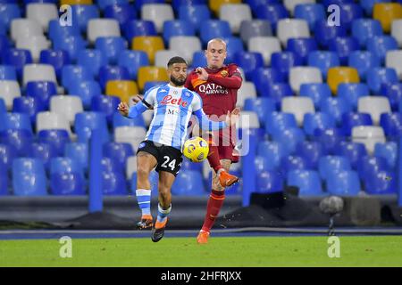 Fabio Rossi/AS Roma/LaPresse 29/11/2020 Napoli (Italia) Sport Soccer Napoli-Roma Campionato Italiano Calcio Serie A Tim 2020/2021 - Stadio San Paolo nella foto: Foto Stock