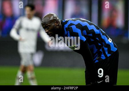 Foto Piero Crociatti / LaPresse 05/12/2020 - Milano, Italia Sport, Calcio Inter vs Bologna - Campionato italiano di calcio Serie A TIM 2020-2021 - Stadio San Siro nella foto: Romelu Lukaku Foto Piero Crociatti / LaPresse 05/12/2020 - Milano, Italia Sport, Calcio Inter vs Bologna - Serie A Tim Campionato Italiano di Calcio 2020-2021 - Stadio San Siro nella foto: Romelu Lukaku Foto Stock