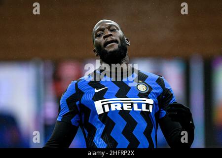 Foto Piero Crociatti / LaPresse 05/12/2020 - Milano, Italia Sport, Calcio Inter vs Bologna - Campionato italiano di calcio Serie A TIM 2020-2021 - Stadio San Siro nella foto: Romelu Lukaku Foto Piero Crociatti / LaPresse 05/12/2020 - Milano, Italia Sport, Calcio Inter vs Bologna - Serie A Tim Campionato Italiano di Calcio 2020-2021 - Stadio San Siro nella foto: Romelu Lukaku Foto Stock