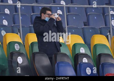 Alfredo Falcone - LaPresse 08/12/2020 Roma (Italia) Sport Calcio Lazio-Club Brugge UEFA Champions League 2020 2021 - Stadio Olimpico di Roma nella foto:enrico lotito Foto Stock