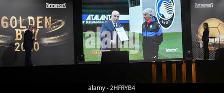 LaPresse - Marco Alpozzi 14 dicembre 2020 Torino, Italia sport Soccer Golden Boy Awards 2020 - il premio come miglior under-21 in Europa da Tuttosport nella foto: Gasperini Foto Stock